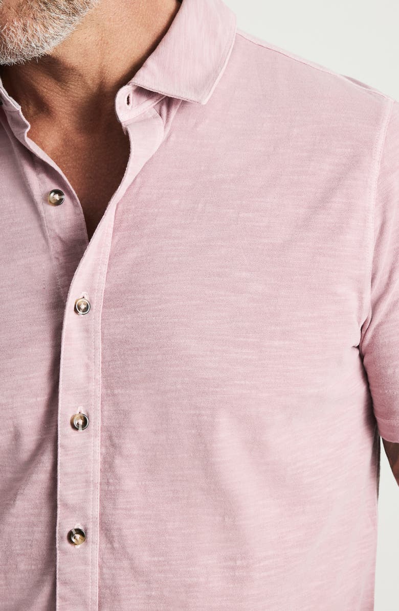 34 Heritage Short Sleeve Slub Cotton Jersey Button-Up Shirt, Alternate, color,