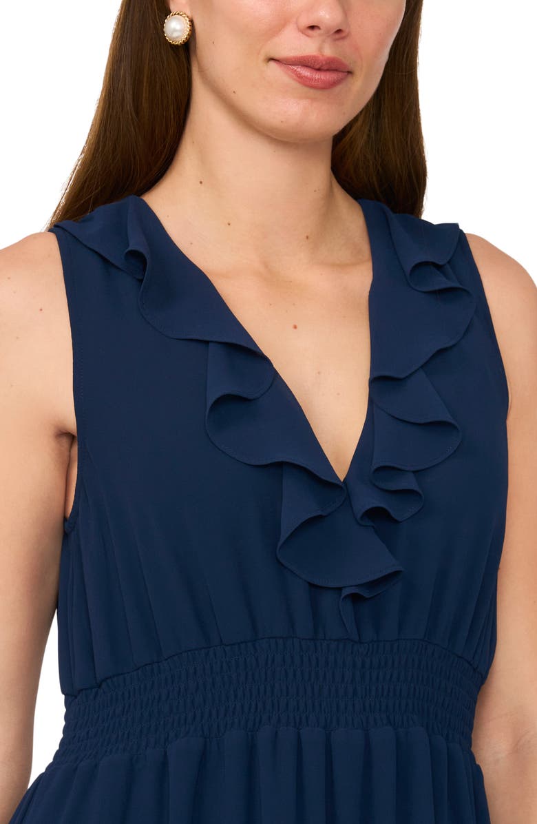 Parker V-Neck Tiered Midi Dress, Alternate, color, Classic Navy