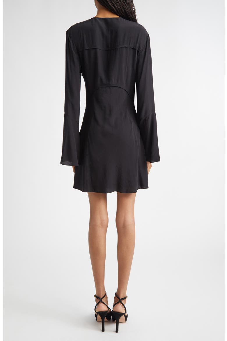 Mini Ezri Long Sleeve Dress, Alternate, color, BLACK