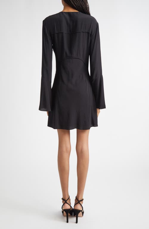 Veronica Beard Mini Ezri Long Sleeve Dress In Black