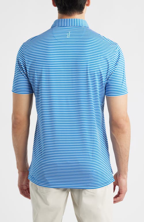 Johnnie-o Rex Stripe Performance Jersey Polo In Blue