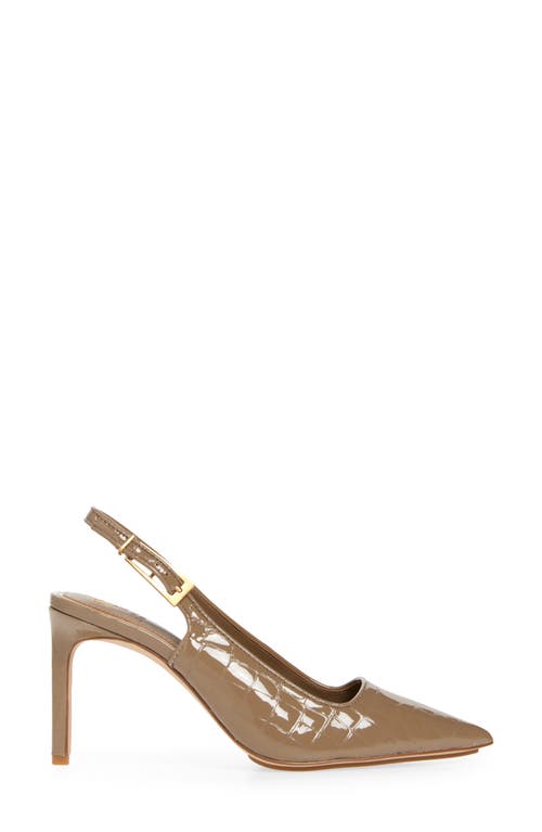 Vince Camuto Brendie Slingback Pump In Taupe Glossy Croco Patent