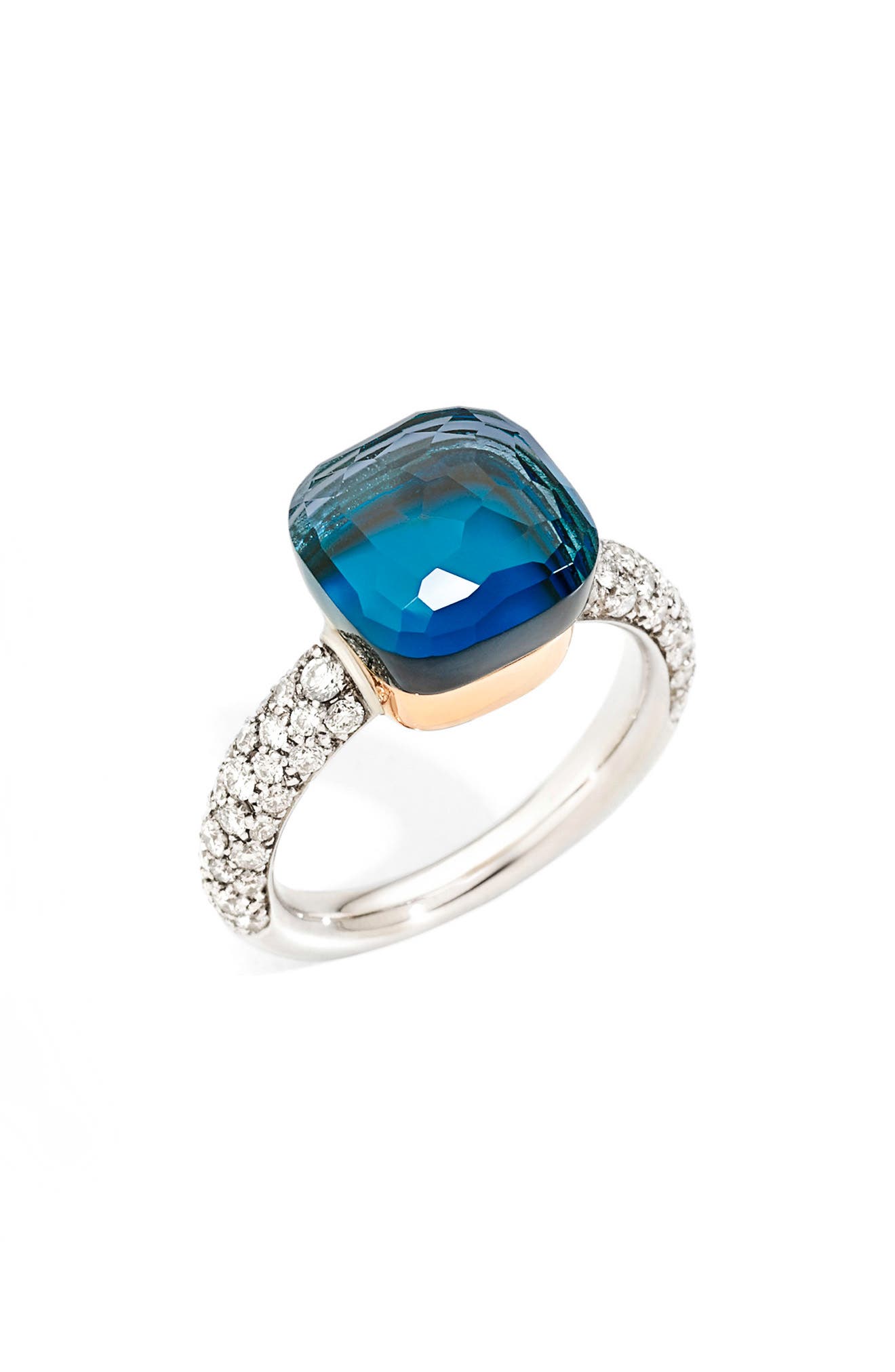 selected WHITE/ ROSE GOLD/ BLUE TOPAZ