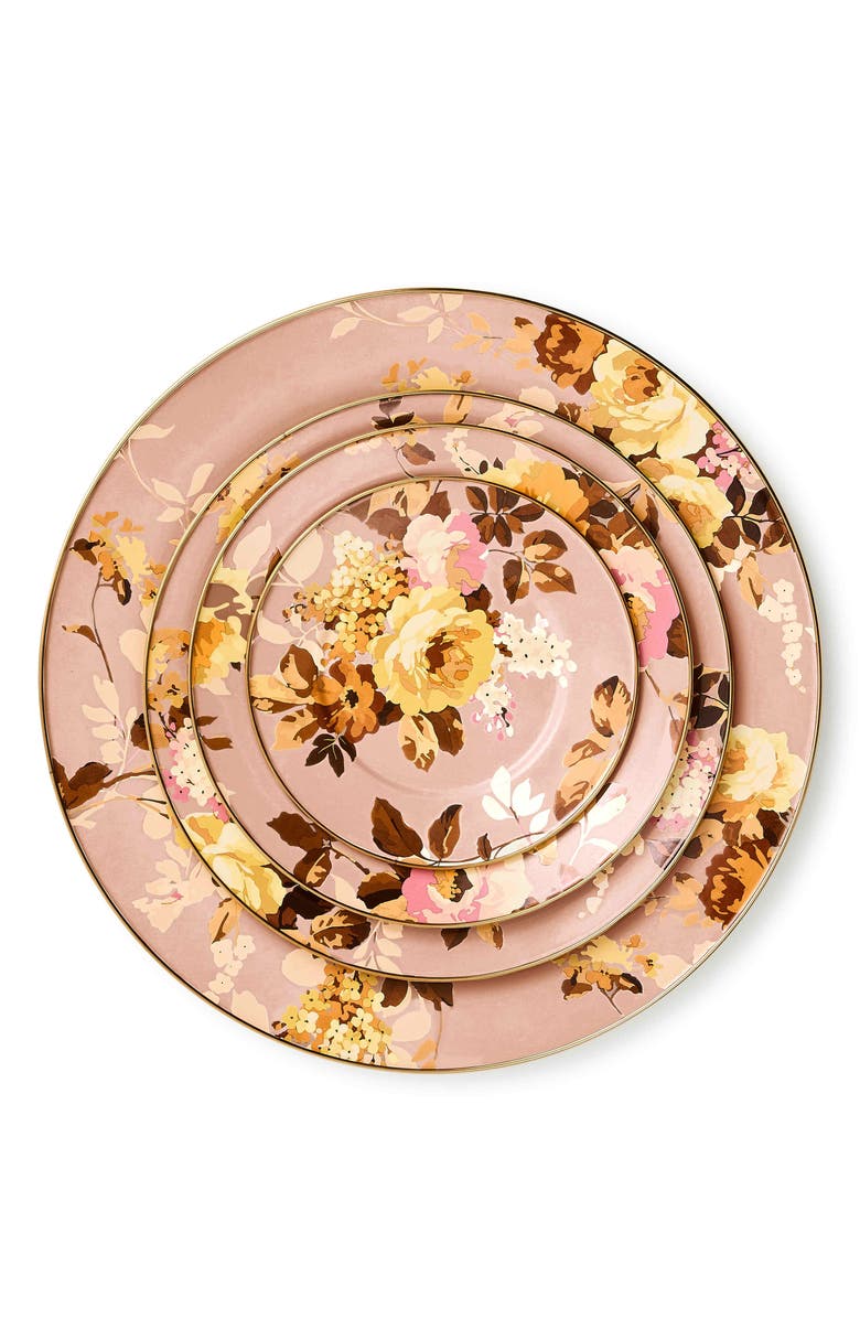 MACKENZIE CHILDS Wild Rose Mauve Serving Platter, Alternate, color, Mauve