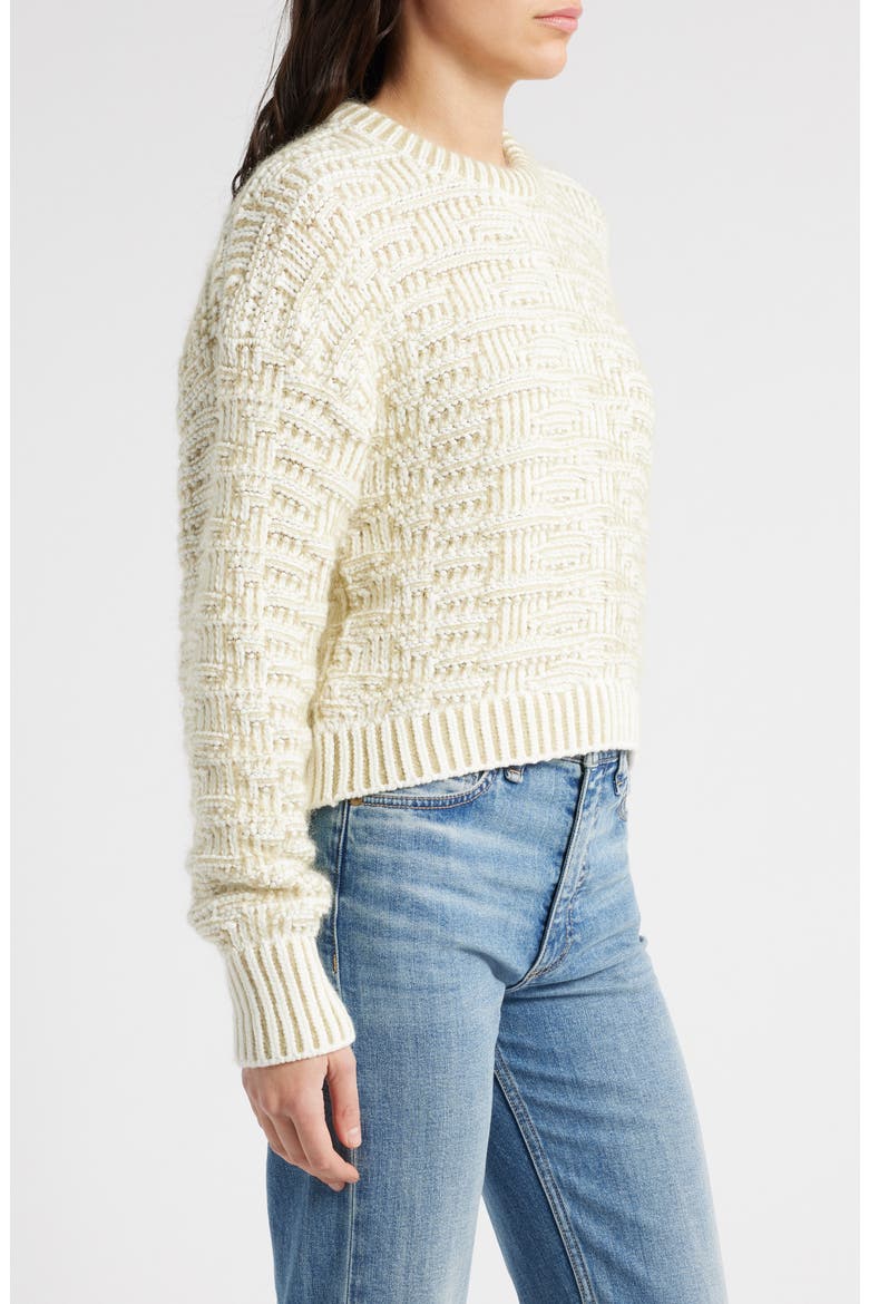 Flomira Sweater, Alternate, color, LIGHT BEIGE STRUCTURED KNIT