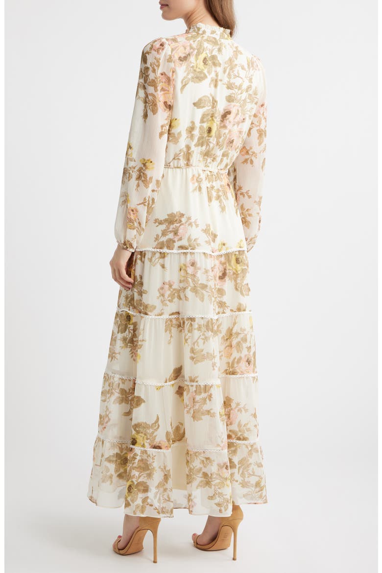 floral print maxi dress long sleeve Althea