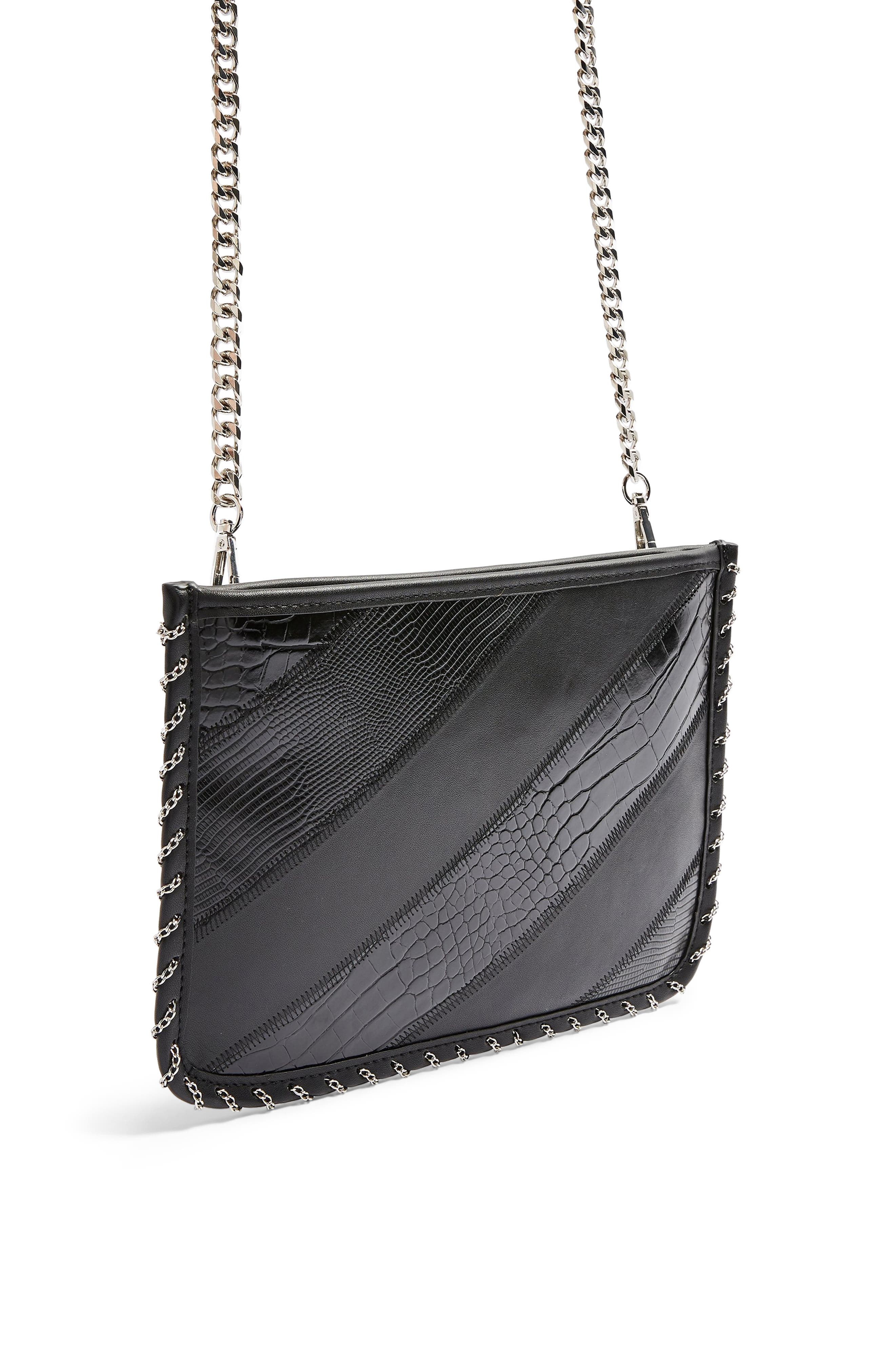 Topshop Mia Leather Crossbody Bag, Alternate, color, 