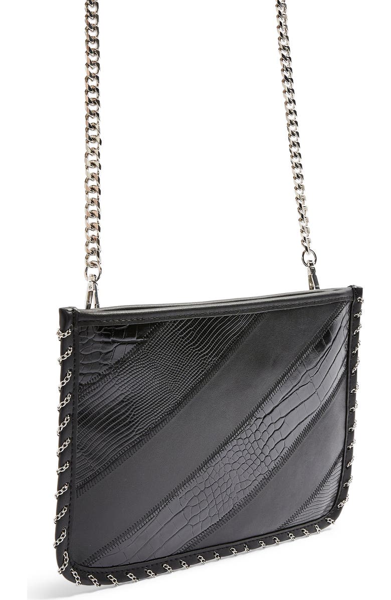 Topshop Mia Leather Crossbody Bag, Alternate, color,