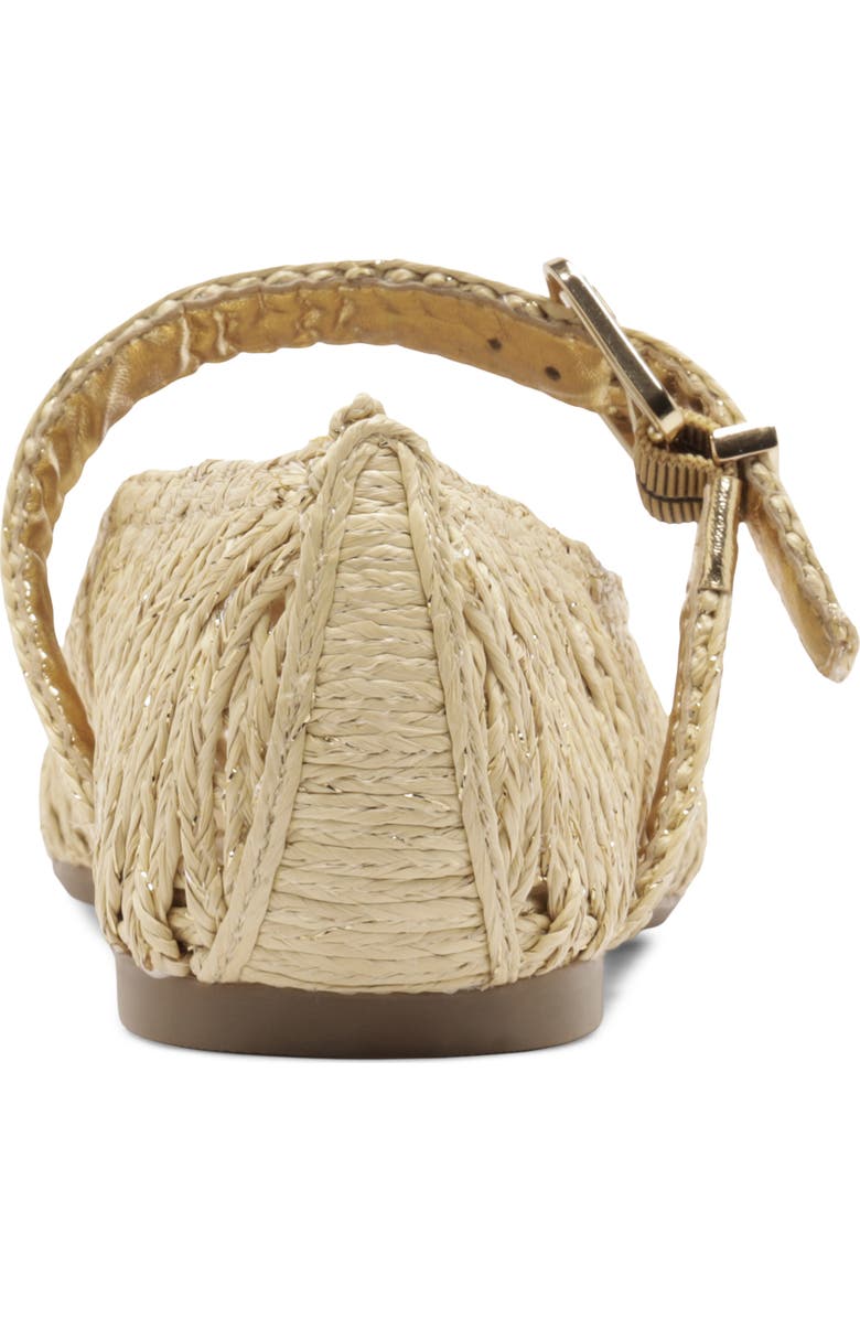 Arezzo Ciara Mary Jane Ballet Flat, Alternate, color, Natural Gold