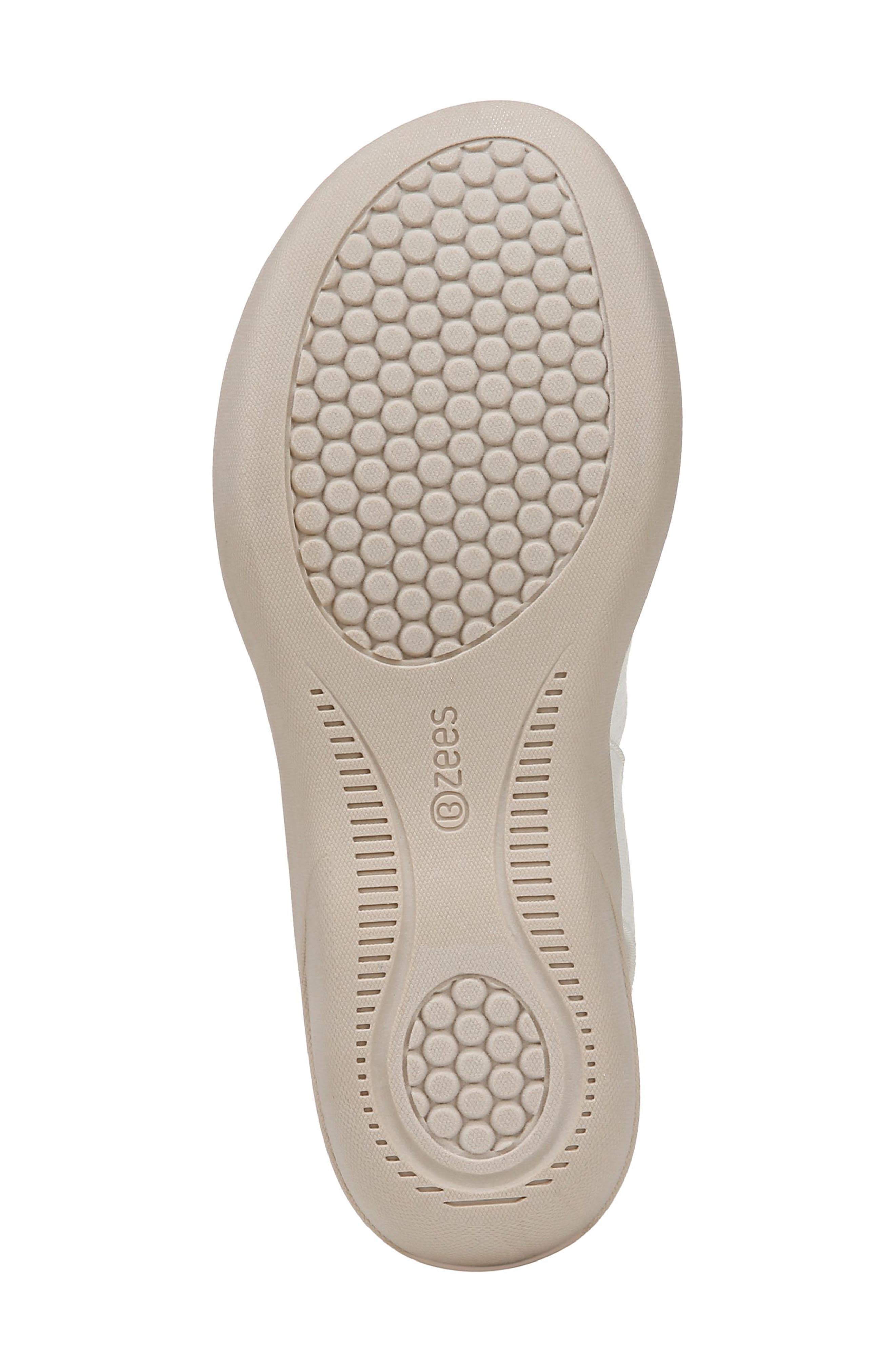 Cheerful Quarter Strap Slip-On Sandal, Alternate, color, WHITE FABRIC