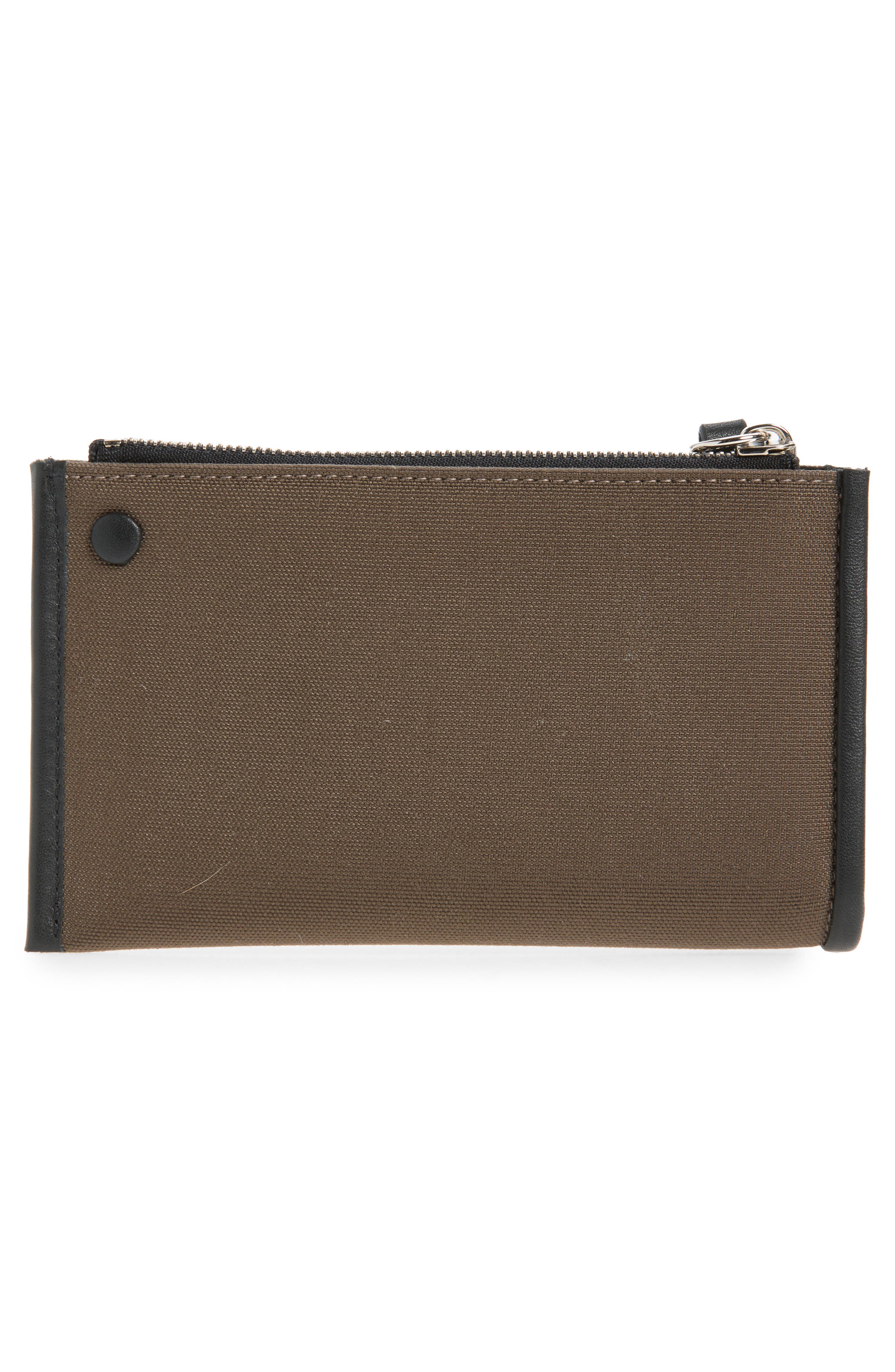Small Canvas Zip Pouch, Alternate, color, TAUPE