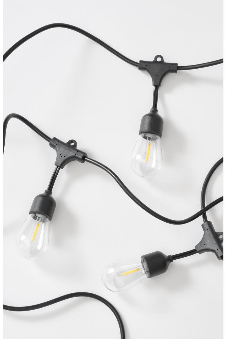27 ft, 12 Light Solar Powered Heavy Duty LED Outdoor String Lights, Shatterproof and Weatherproof Bulbs, Main, color, 27 ft 12 Bulbs | Soft White