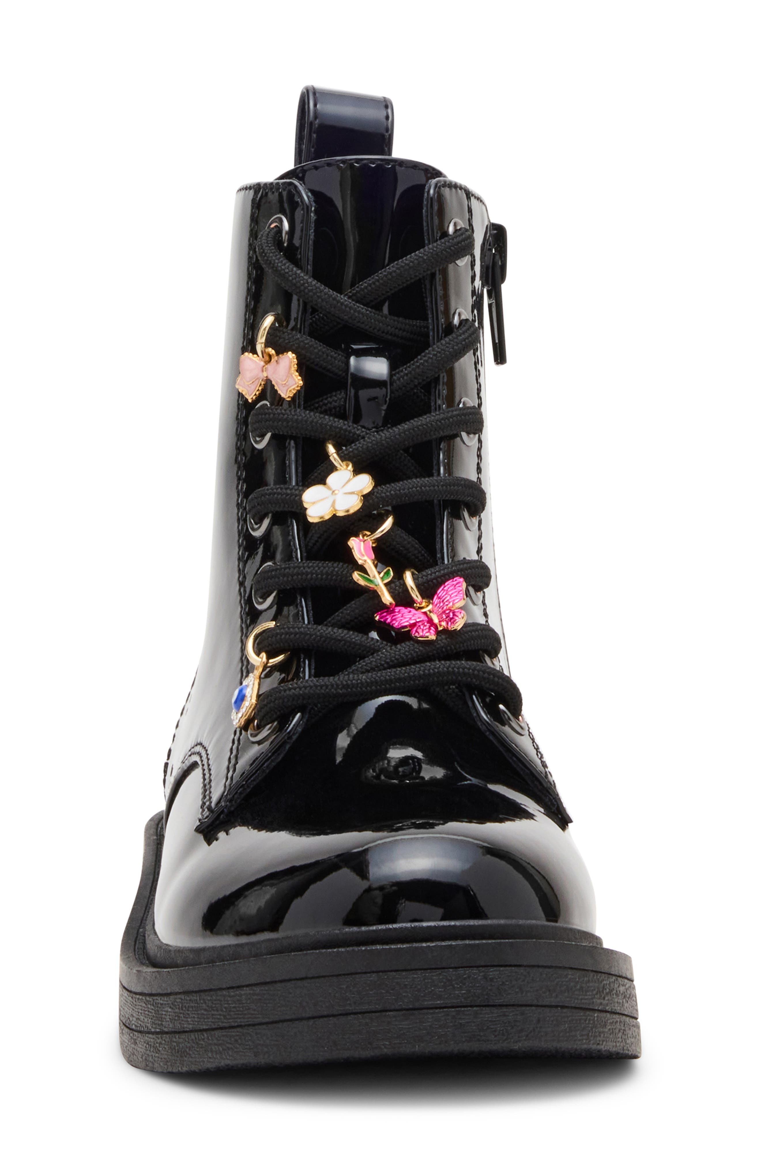 Steve Madden Kids' Romi Patent Boot, Alternate, color, Black Patent