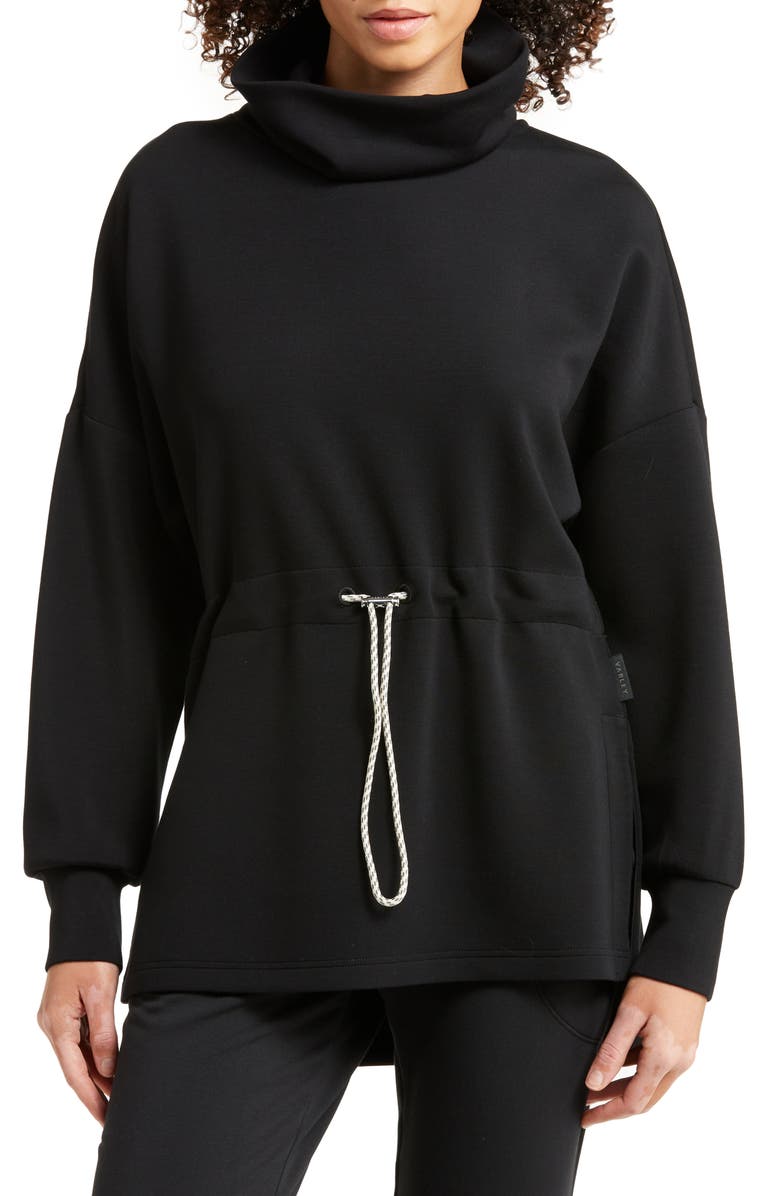 Varley Freya Funnel Neck Sweatshirt, Main, color, Black
