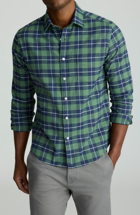 Brightlake Check Performance Flannel Button-Up Shirt
