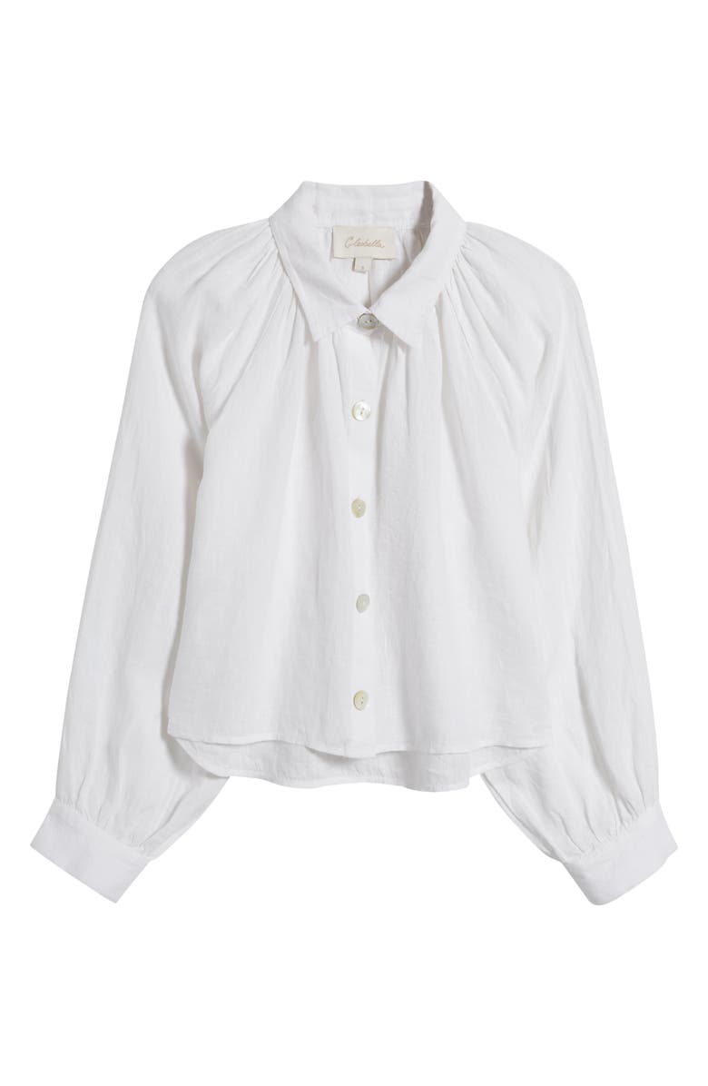 Cleobella Negara Linen Button-Up Shirt, Alternate, color, 