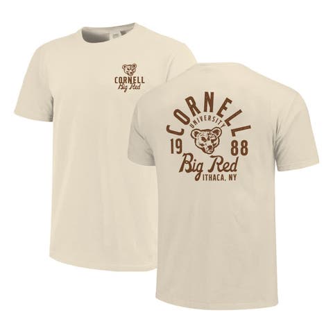 Men's Cream Cornell Big Red Comfort Colors Mascot Overlay T-Shirt
