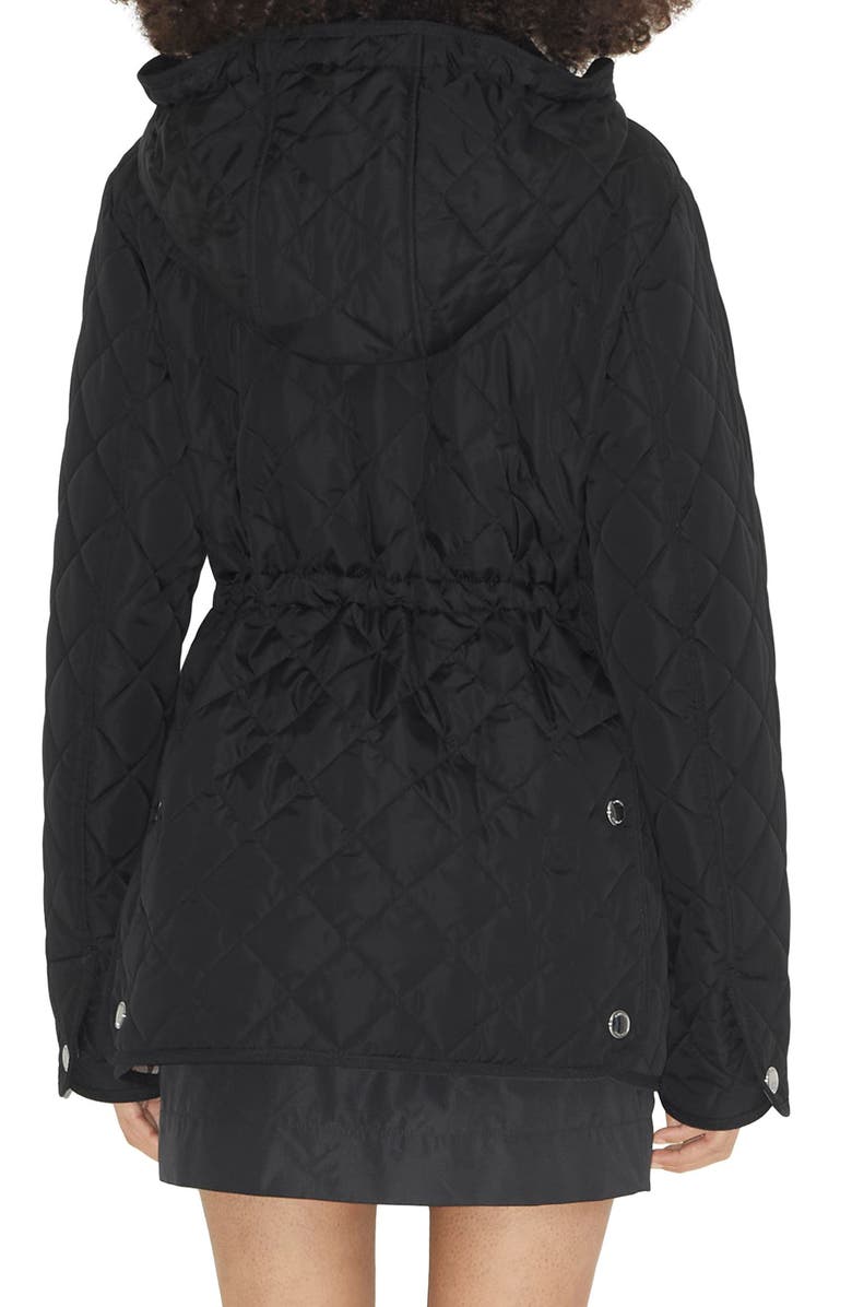 Burberry Roxbugh Diamond Quilted Nylon Hooded Jacket, Alternate, color, 