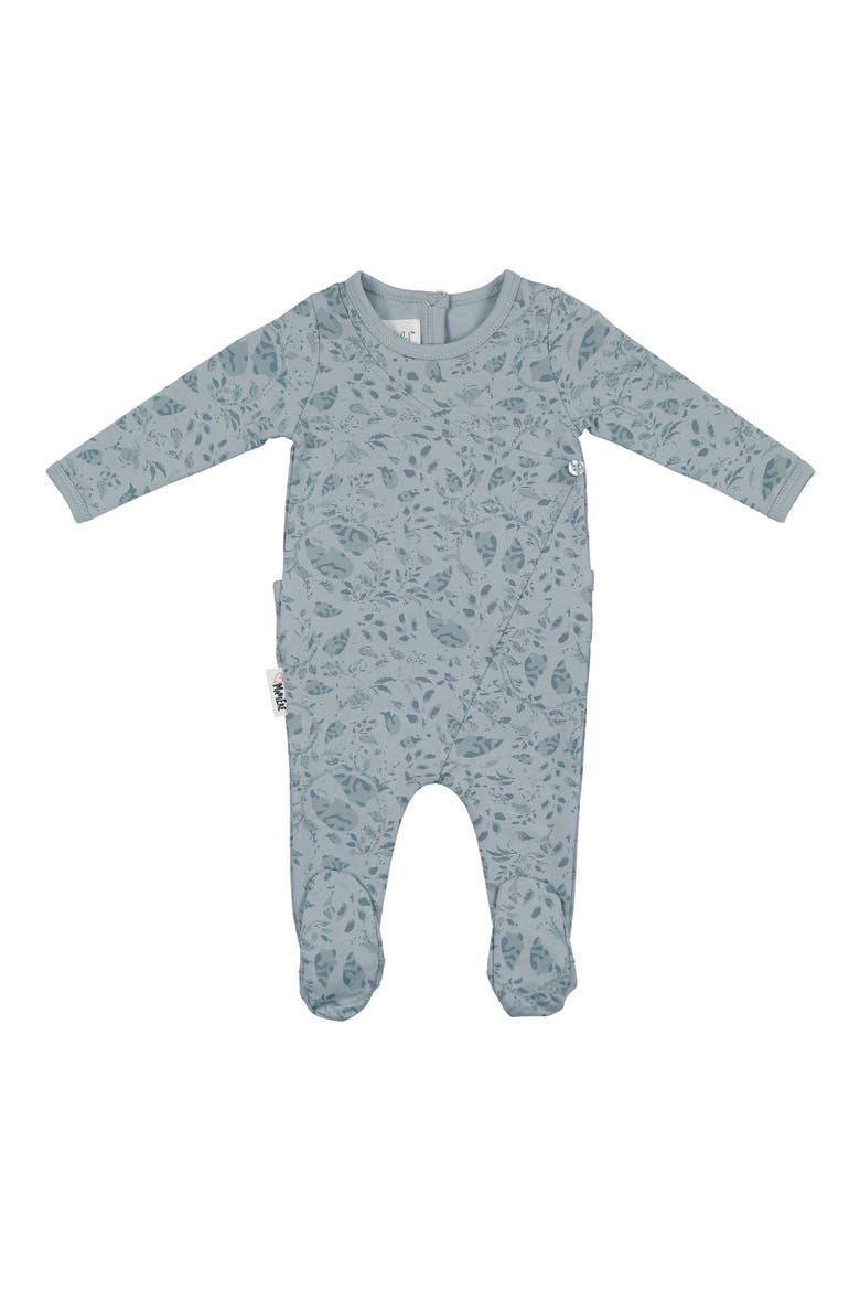 Soft Vines Footie & Hat Set, Alternate, color, SKY BLUE