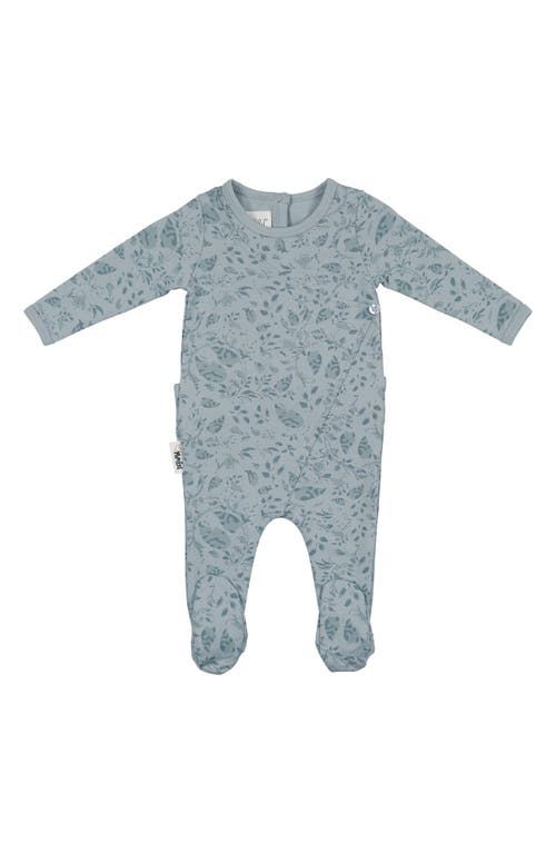 Maniere Manière Soft Vines Footie & Hat Set In Gray