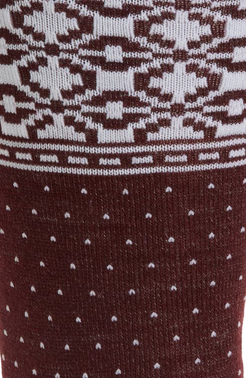 Nordstrom Fair Isle Wool Blend Socks In Burgundy