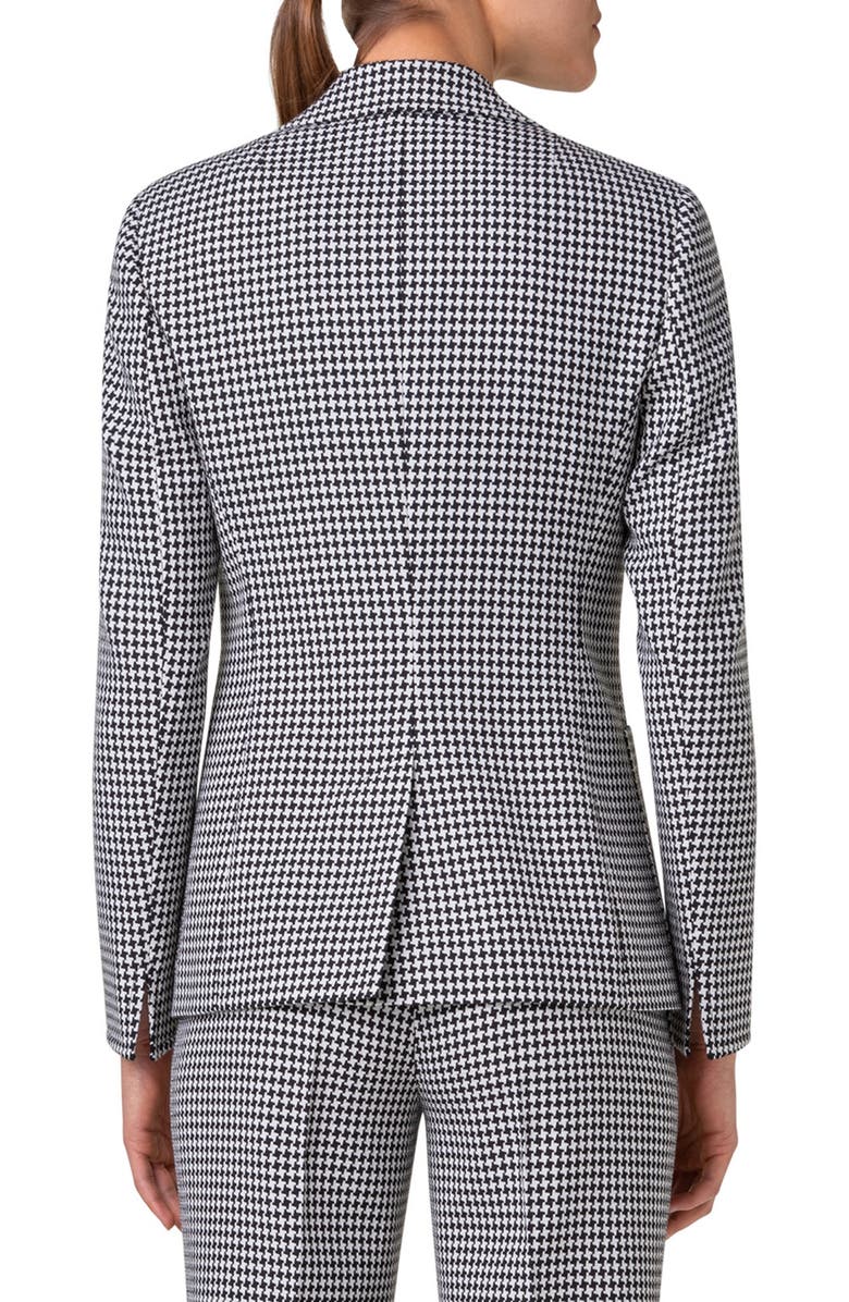 Akris punto Houndstooth Blazer, Alternate, color, Black-Cream