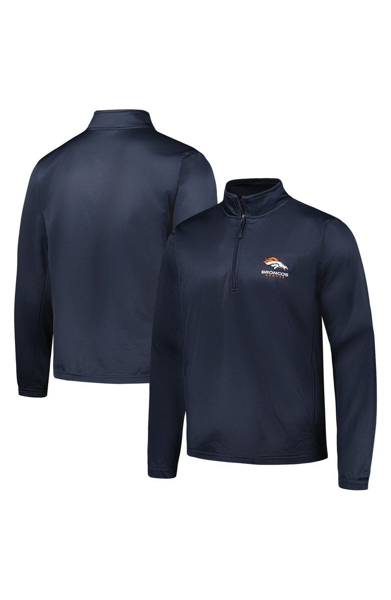 DUNBROOKE Men's Dunbrooke Navy Denver Broncos All-Star Tech Quarter-Zip Top, Main, color, Navy