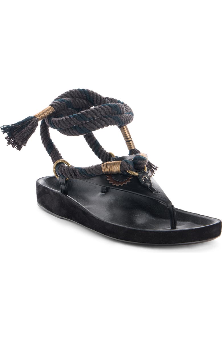 Isabel Marant Onyna Rope Sandal, Main, color, 01Bk Black