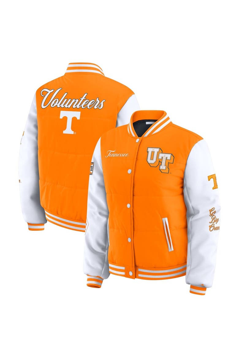 Women's WEAR by Erin Andrews  Tennessee Orange Tennessee Volunteers Varsity Puffer Jacket, Main, color, Tennessee Orange