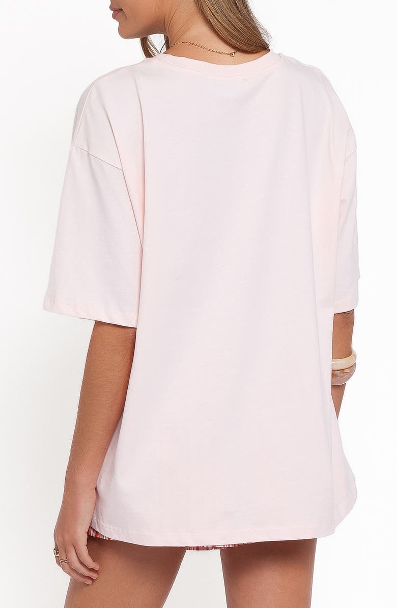 Petal & Pup Caffe Dei Fiori Oversize Cotton Graphic T-Shirt, Alternate, color, Pink