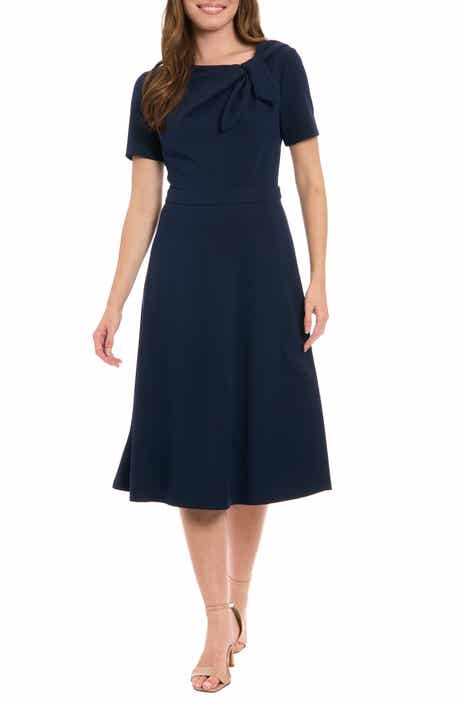 Maggy London 半袖チューリップヘムミディドレス Maggy London Short Sleeve Tulip Hem Midi Dress | Nordstromrack