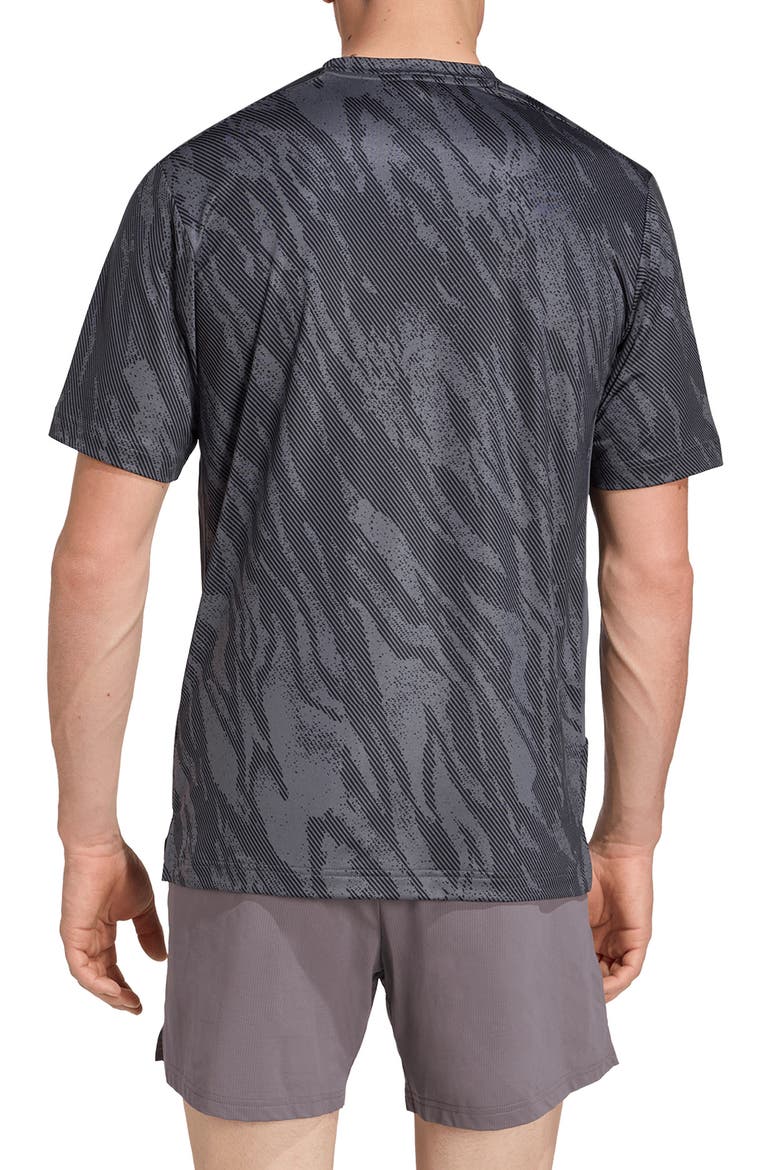 Tech Essentials Performance Allover-Print T-Shirt, Alternate, color, GREY SIX