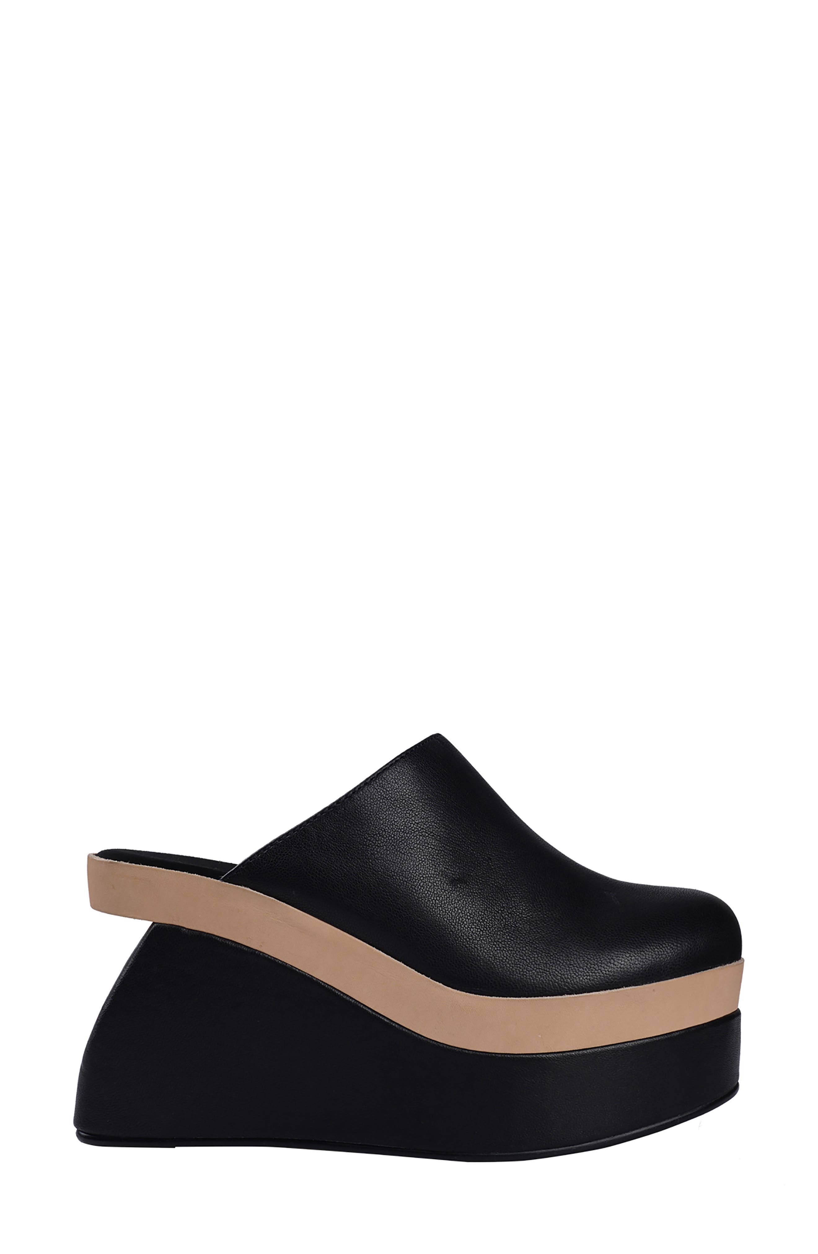 Artisan Crafted By Zigi Solen Platform Wedge Clog, Alternate, color, Black Leather