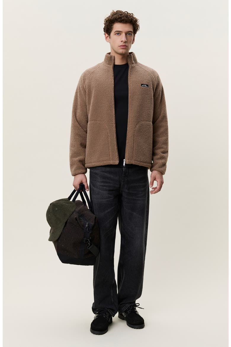 Patch Teddy Jacket, Alternate, color, CARIBOU