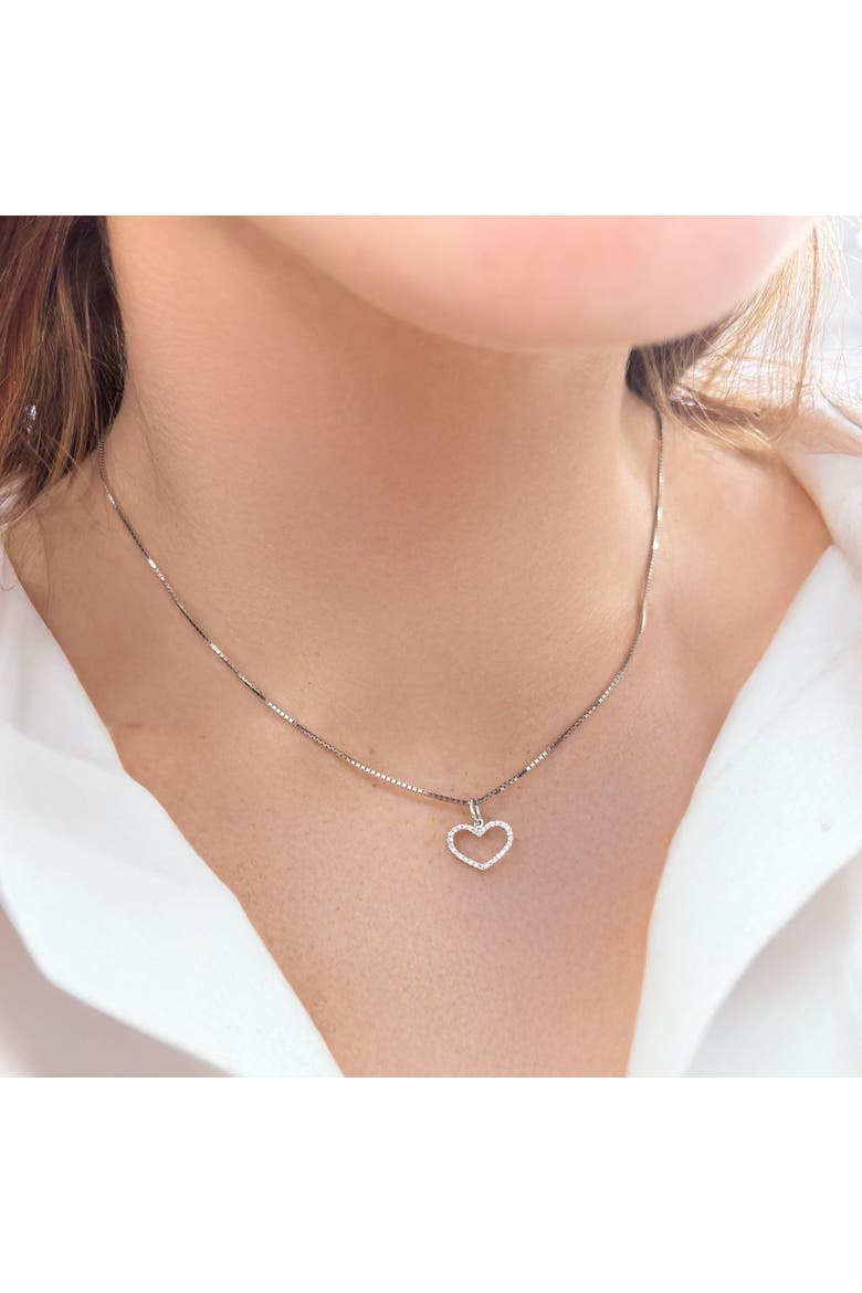 Box Chain Necklace, Alternate, color, White Gold