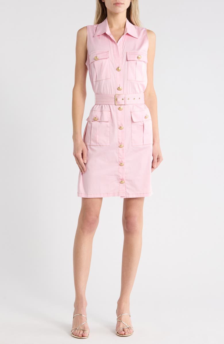 L'AGENCE Noam Utility Shirtdress, Main, color, Blush