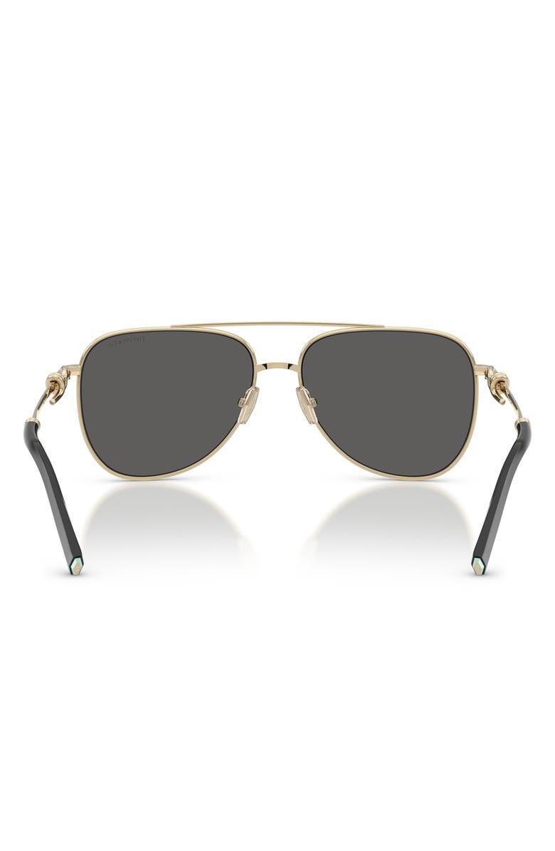 Tiffany & Co. 59mm Pilot Sunglasses, Alternate, color, Pale Gold / Dark Grey