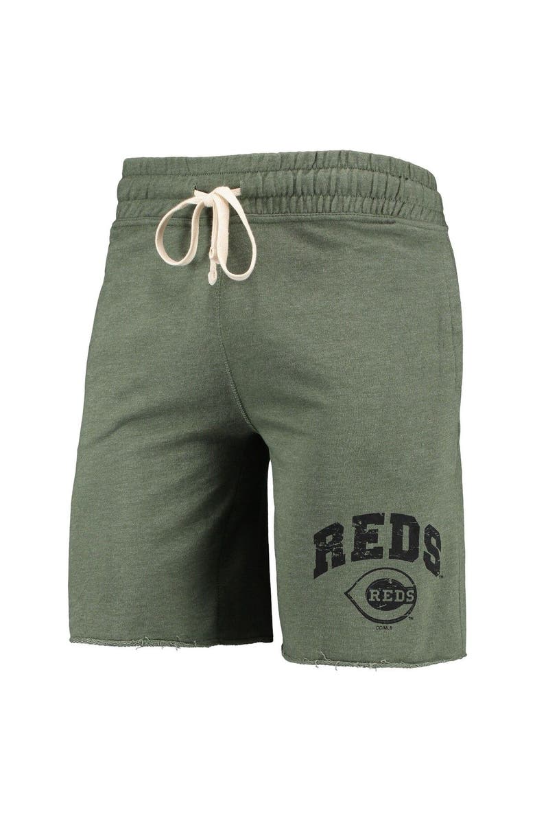CONCEPTS SPORT Men's Concepts Sport Heathered Olive Cincinnati Reds Mainstream Tri-Blend Shorts, Alternate, color, Green