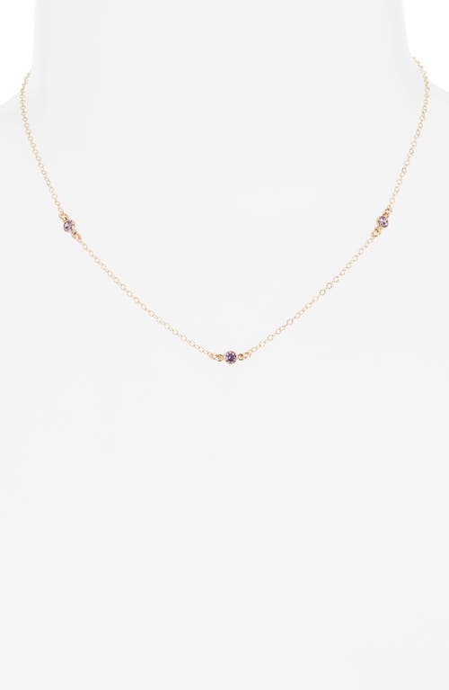 Set & Stones Birthstone Station Necklace In Gold