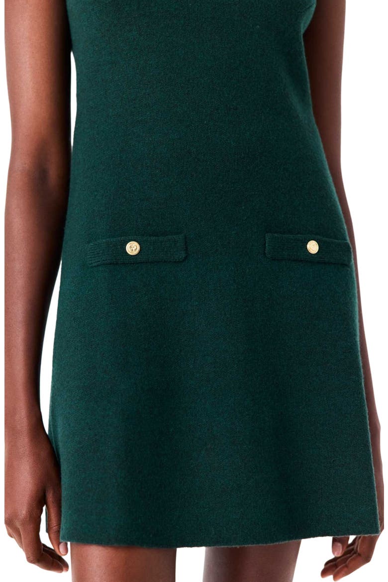 Knit dress with removable sweater, Alternate, color, Bottle green
