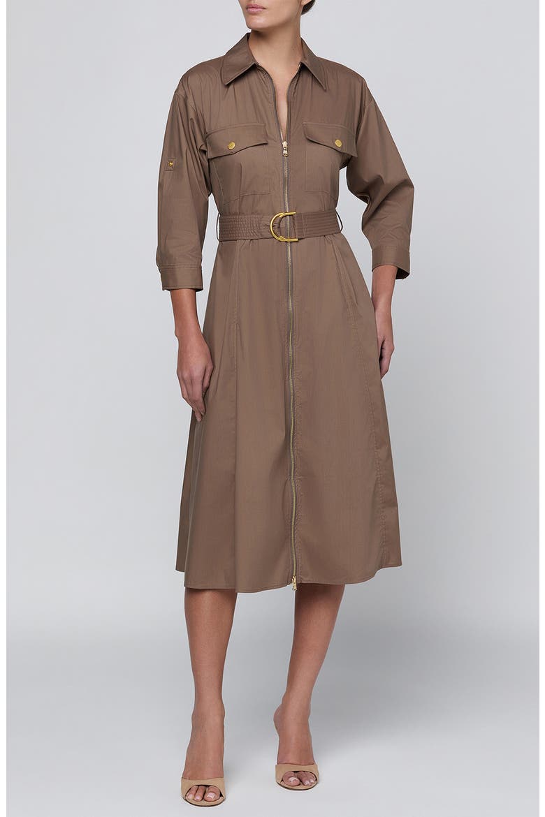Callen Midi Shirt Dress, Main, color, CARDAMOM