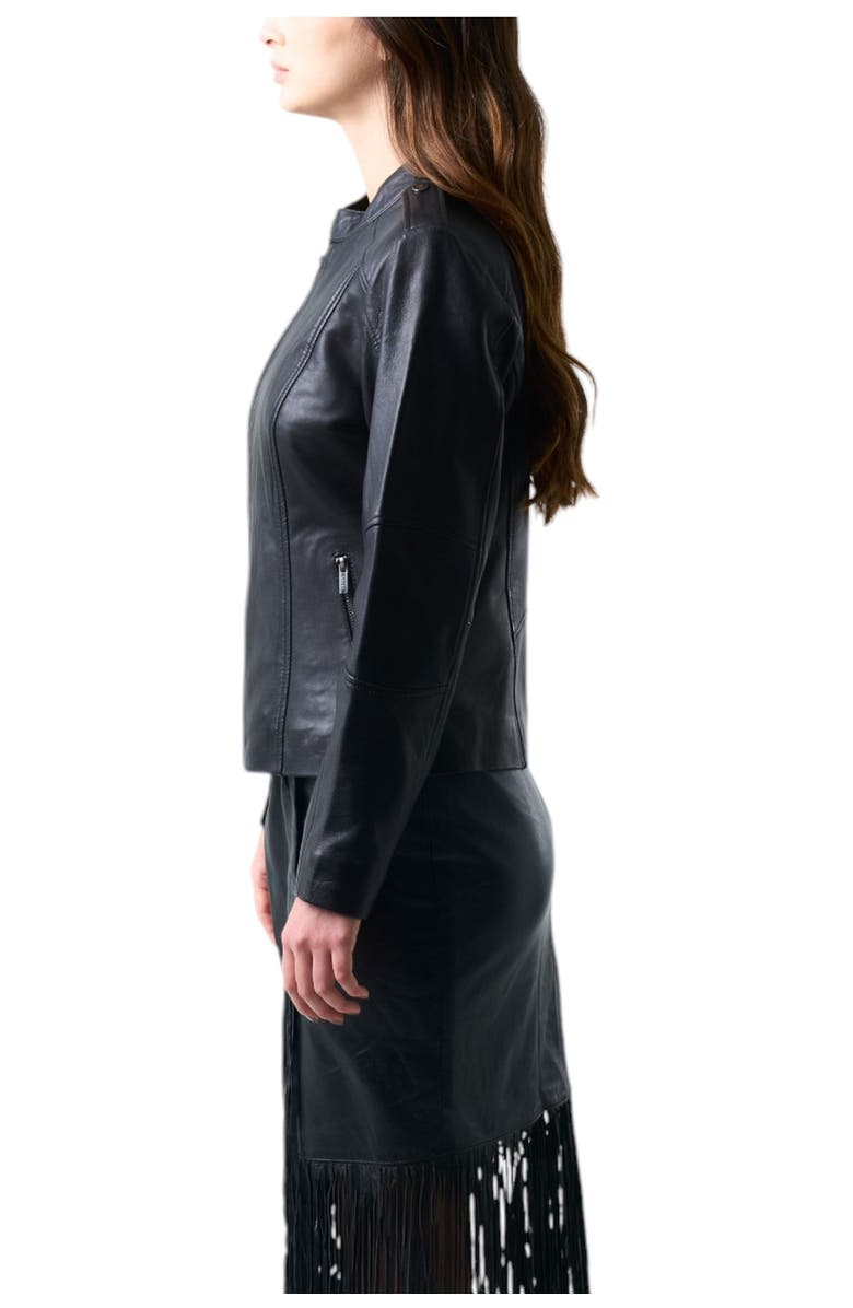 Velez Rider leather jacket for women with a slim fit, Alternate, color, Black