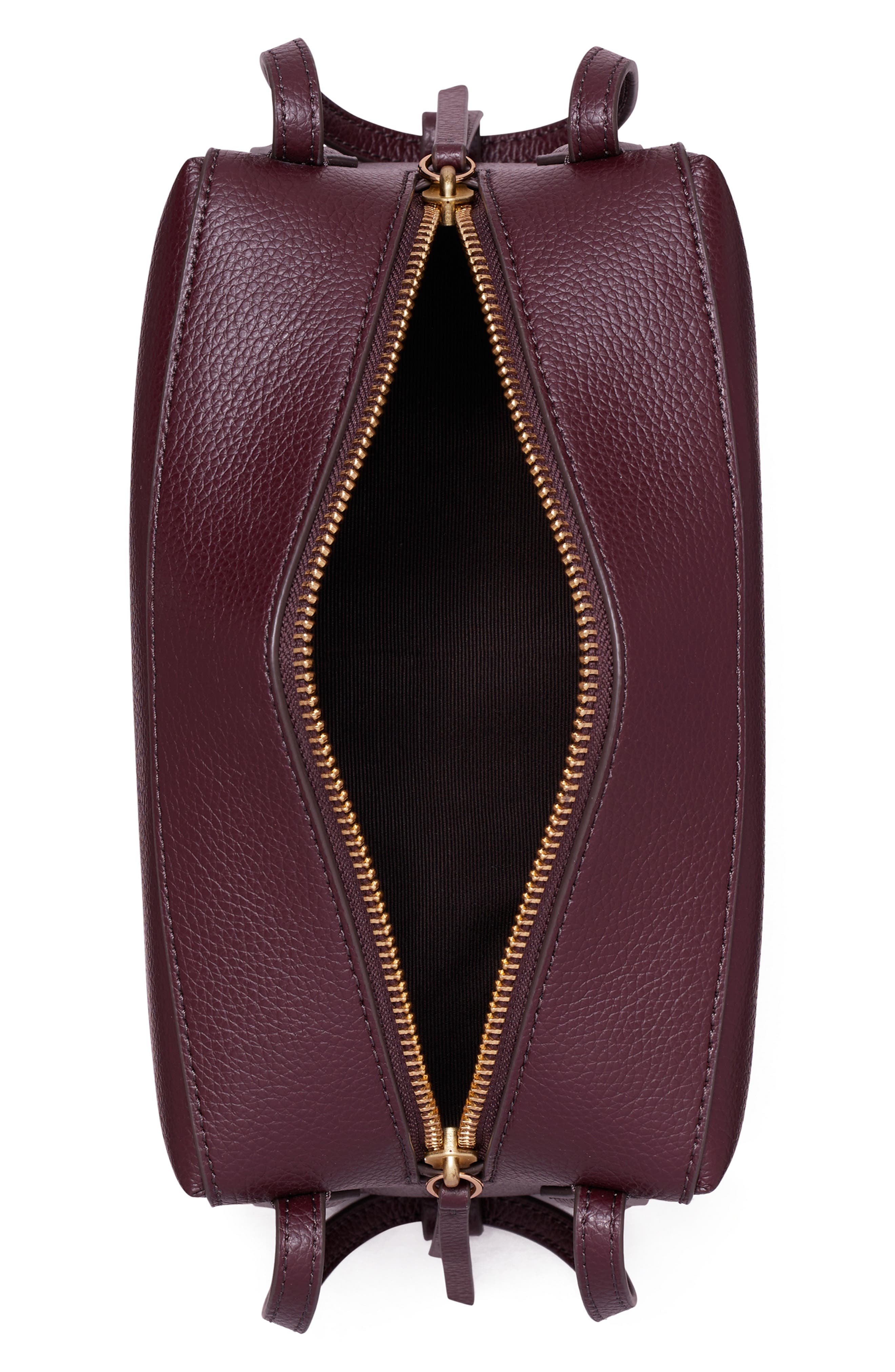 Perry Leather Crossbody Bag, Alternate, color, DARK CARMINE