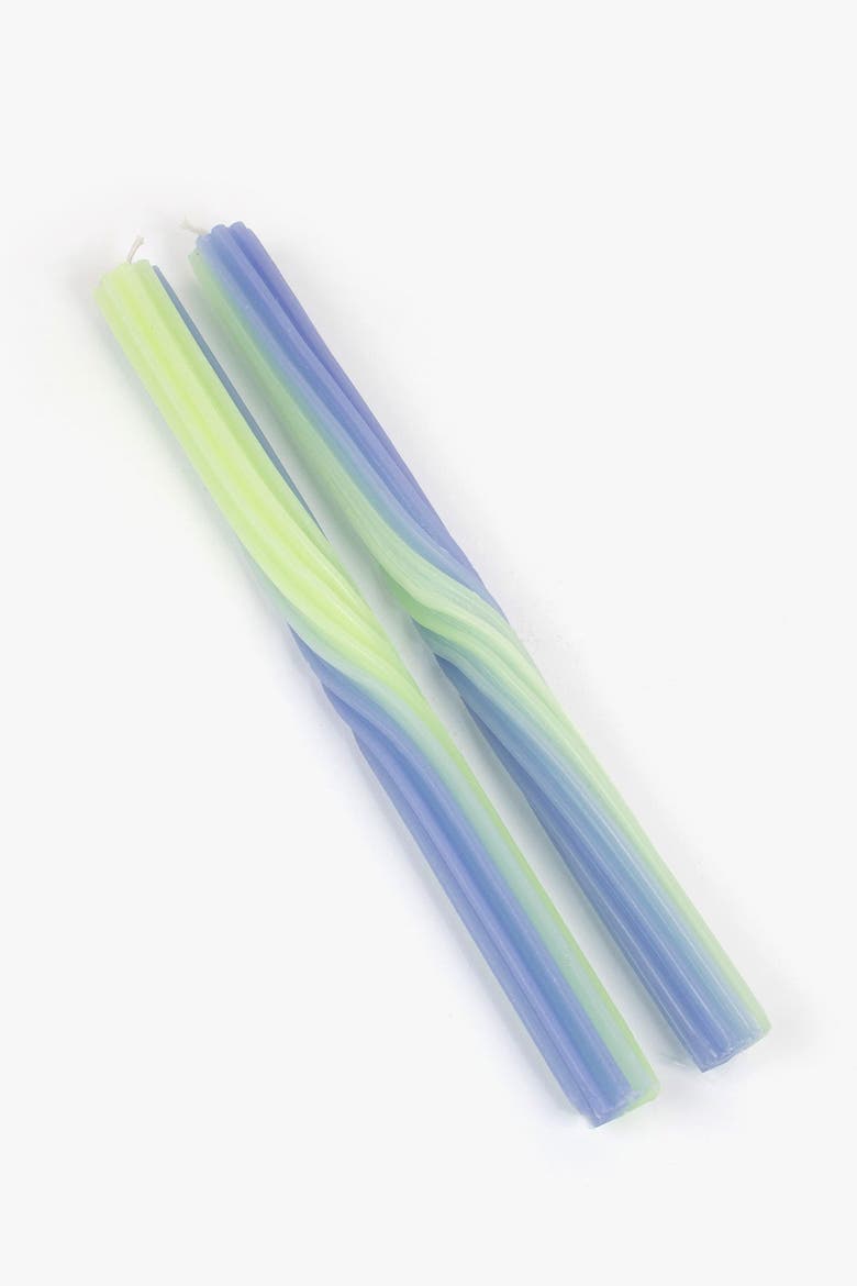 Pivot Candles, Alternate, color, Green/Lavender