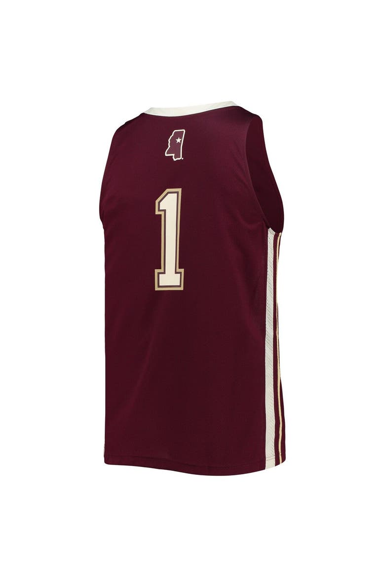 Men's adidas #1 Maroon Mississippi State Bulldogs Reverse Retro Jersey, Alternate, color, Maroon