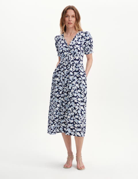 Samantha Button Through Midi Dress