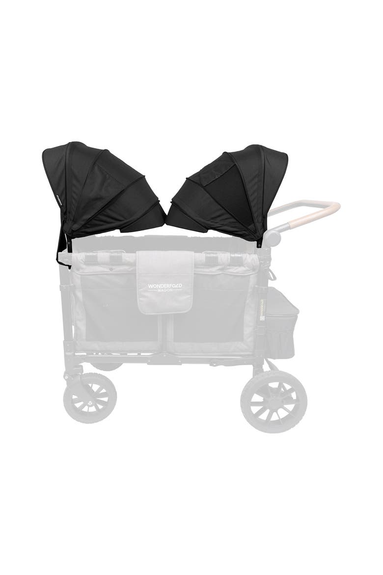 2-Pack Retractable Stroller Canopy, Alternate, color, BLACK