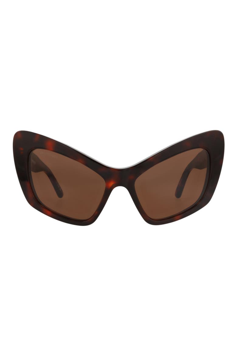 58mm Cat Eye Sunglasses, Main, color, HAVANA HAVANA BROWN