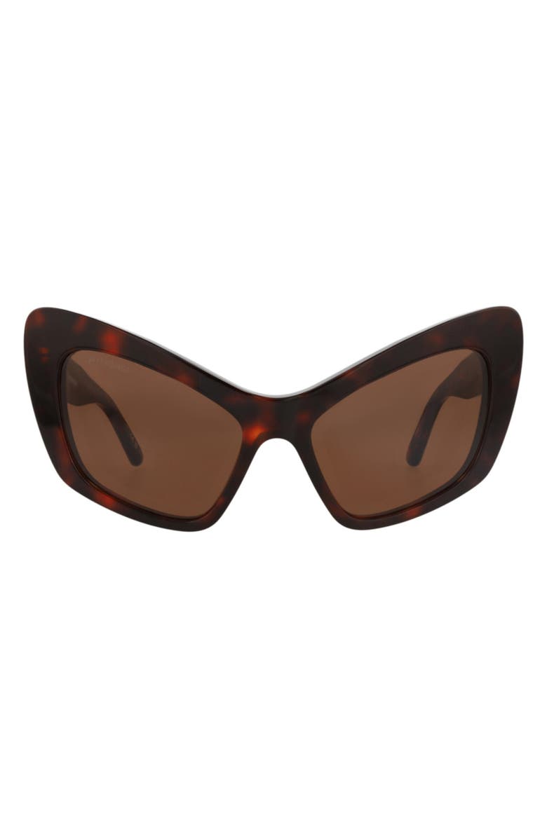 Balenciaga 58mm Cat Eye Sunglasses, Main, color, Havana Havana Brown