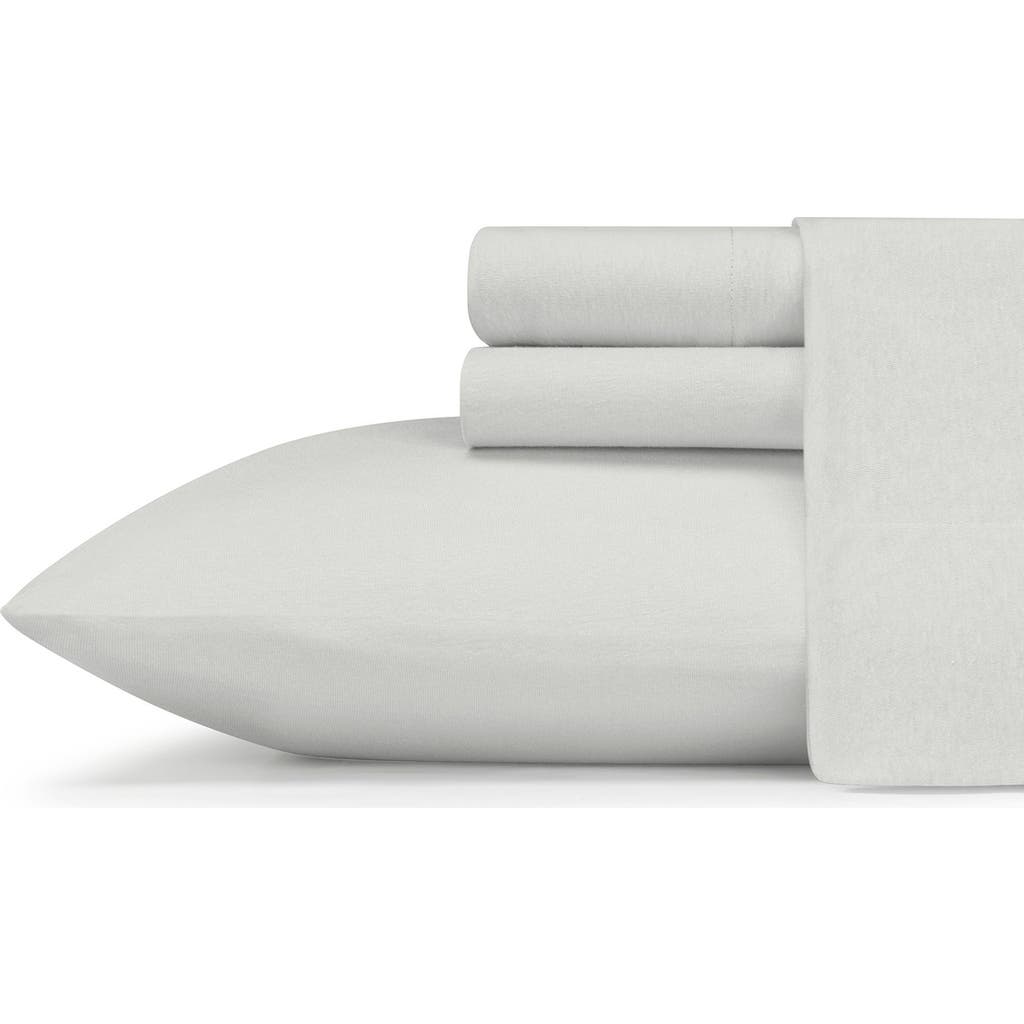Eddie Bauer Jersey Knit Solid Twin Sheet Set In Ivory
